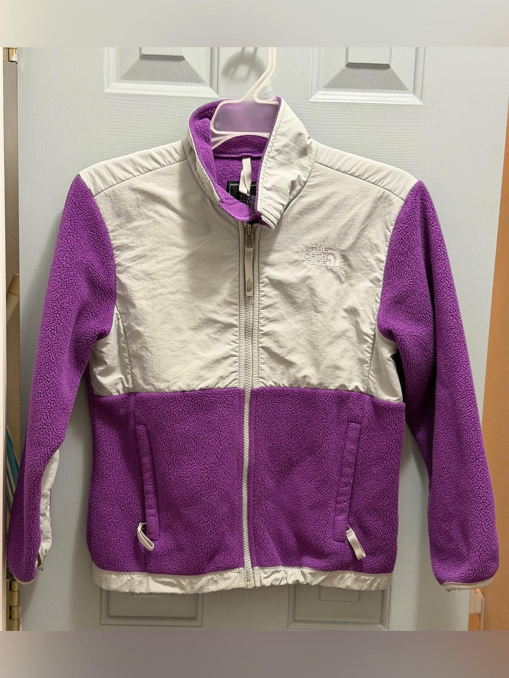 The North Face Denali Fleece Jacket Purple Gray Girls’ Youth Medium